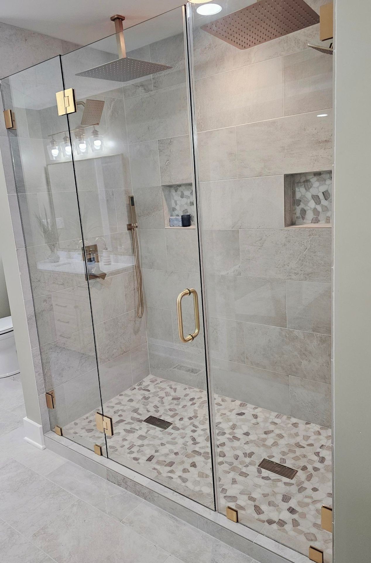 Heavy Frameless Glass Shower Enclosure Greenville, SC.